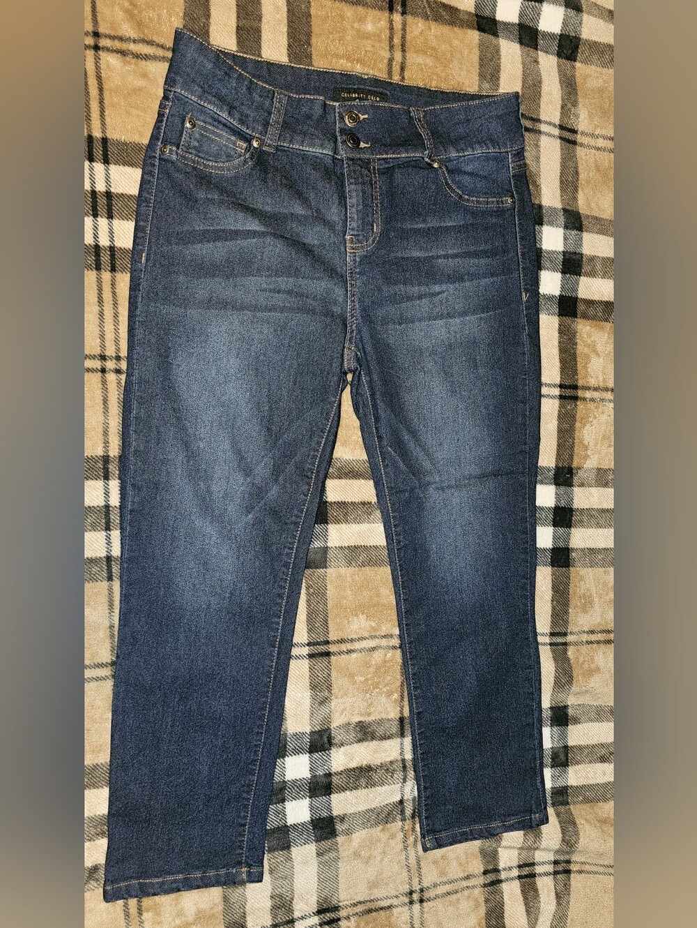 Women’s Dark Blue High-Rise Stretch Jeans 10P Petite